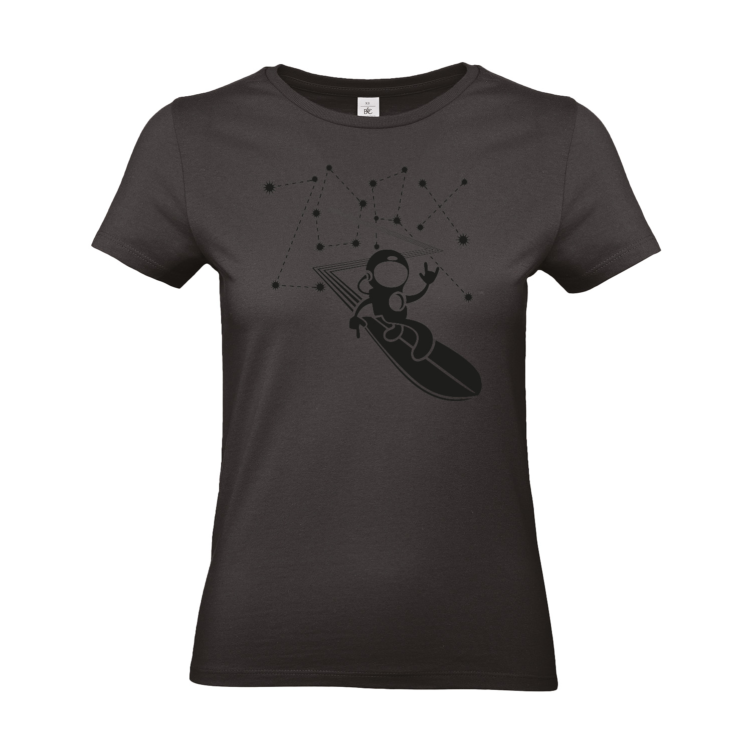 T-Shirt tailliert »Surfer Black on Black«         