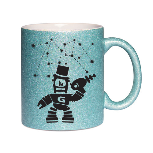 Glitzertasse Light Blue »Greg«      